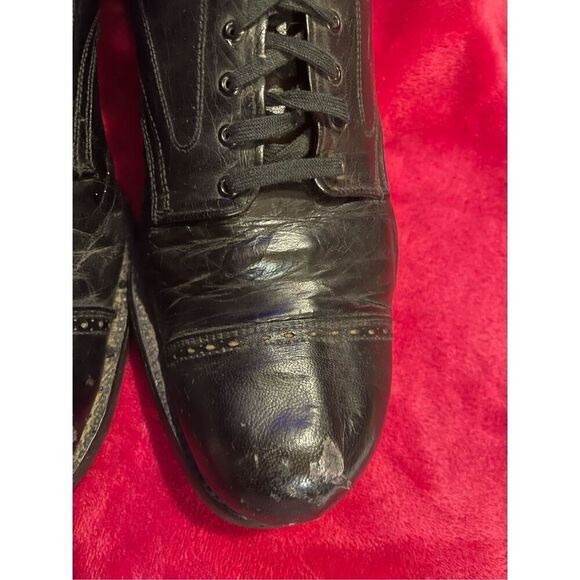 Antique O’Sullivans 1920-30’s Black Leather Tall Boots Sz 9 - Picture 4 of 14